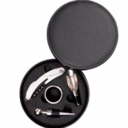 KIT VINHO REDONDO EM CORINO COM 04 PEÇAS